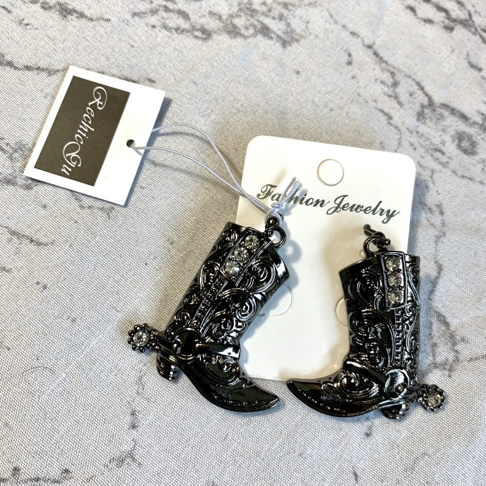 Cowboy Boot Dangle Earrings